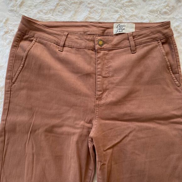 Cosmic Blue Love Women's Straight Leg Pants Size 30 Brown High Rise Soft Jeans - Picture 2 of 10